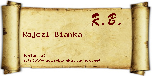 Rajczi Bianka névjegykártya